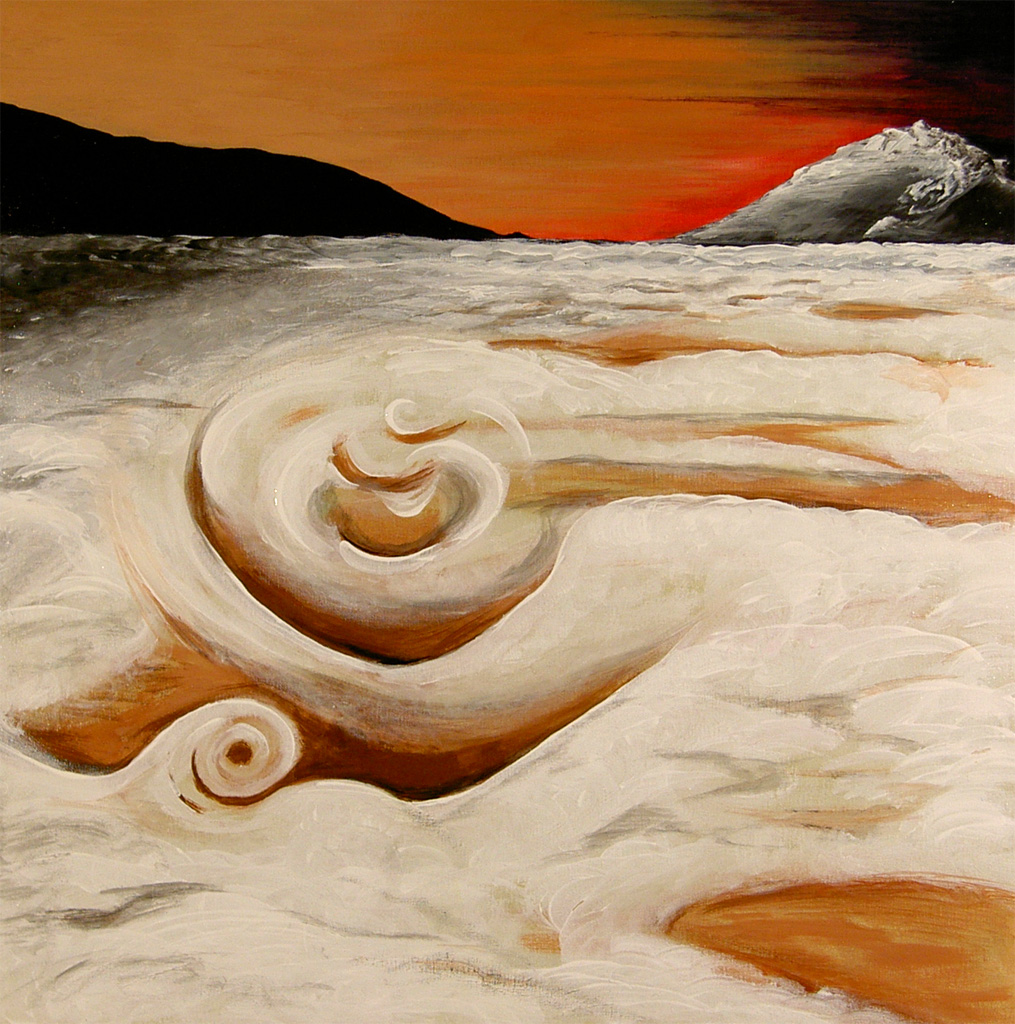 Über den Wolken | 2003 | 50x50cm | Geschenk für einen alten Segelflieger