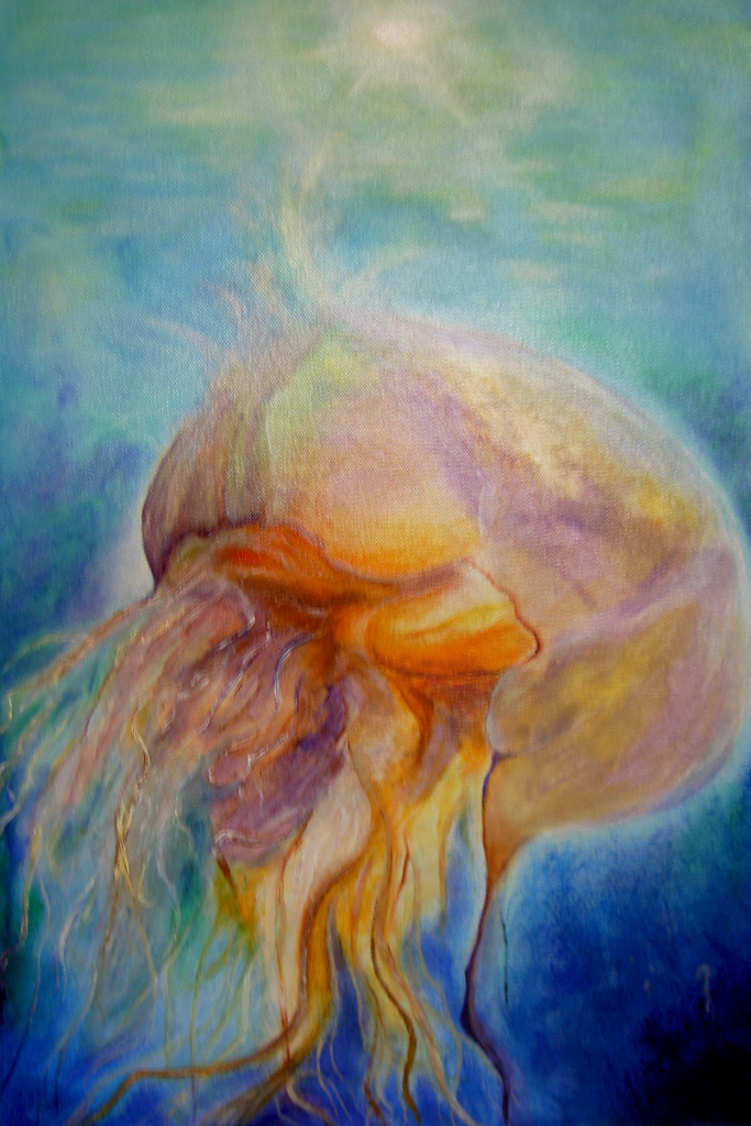 Qualle | 2006 | 40x60cm | Eine Qualle - dem Licht der Oberfläche zustrebend...