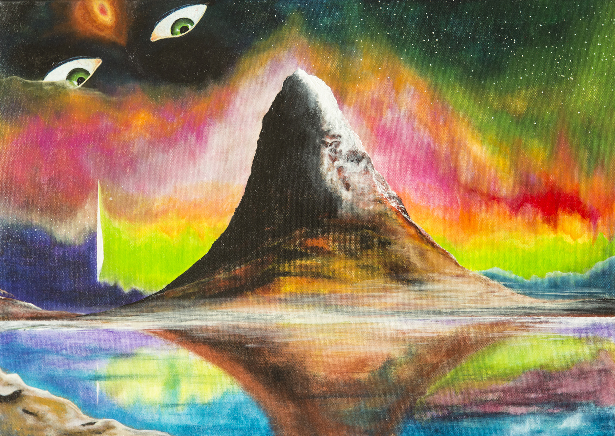 Ein Berg auf den Lofoten | 2014 | 50x50cm | Geschenk für Heidrun